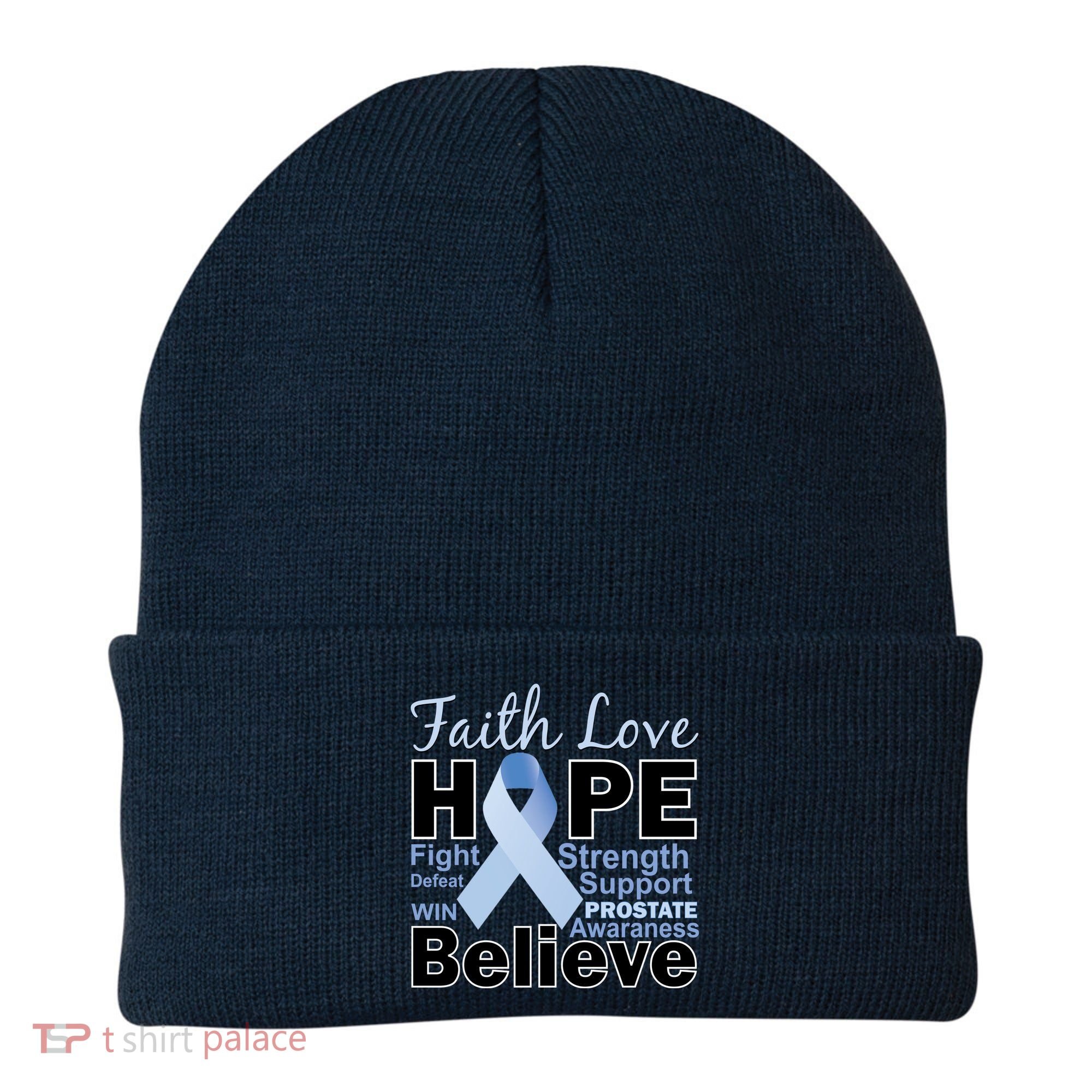 Prostate Cancer Awareness Faith Hope Beanie
