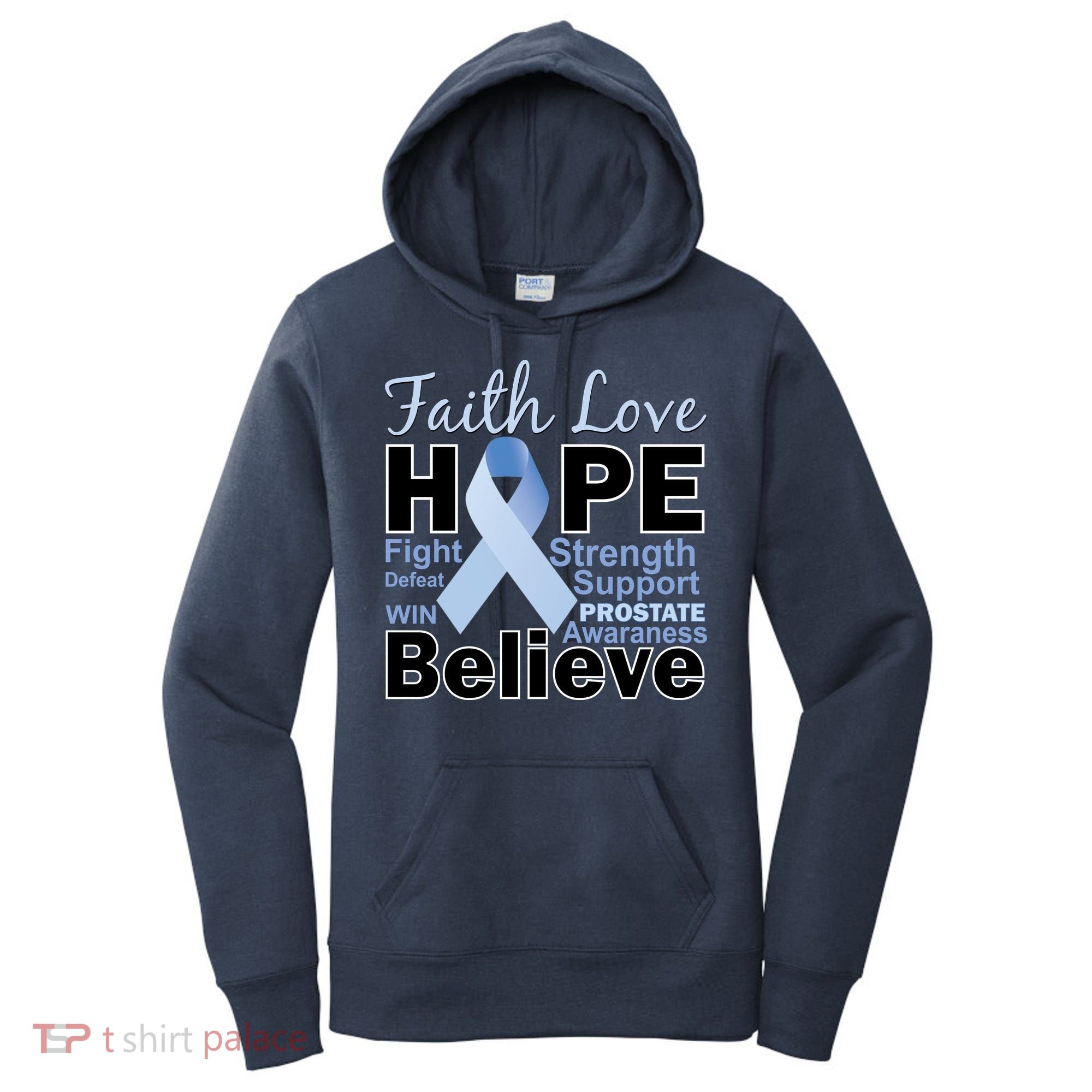 Prostate Cancer Awareness Faith Hope Women's Hoodie