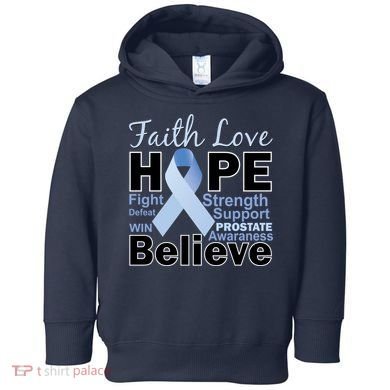Prostate Cancer Awareness Faith Hope Toddler Hoodie