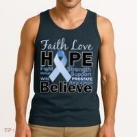 Prostate Cancer Awareness Faith Hope Tank Top thumb 3
