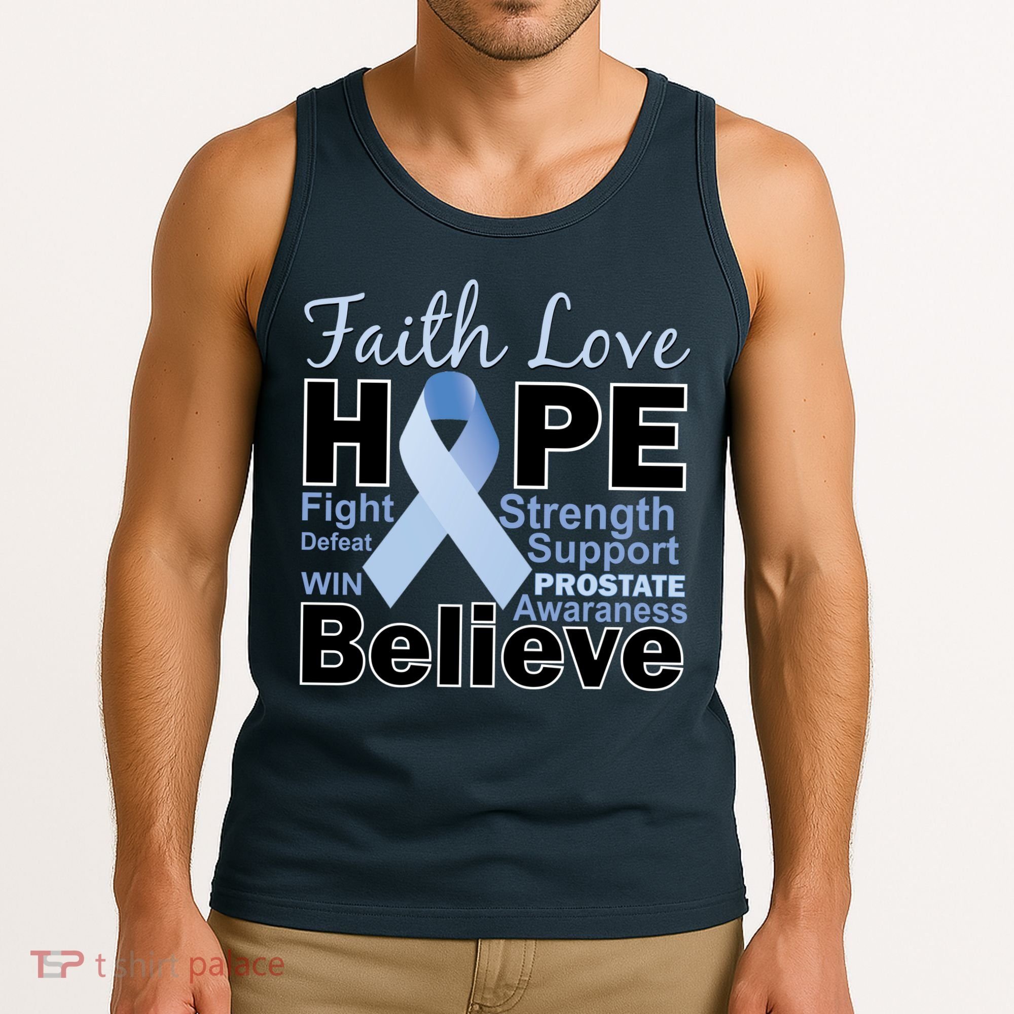 Prostate Cancer Awareness Faith Hope Tank Top