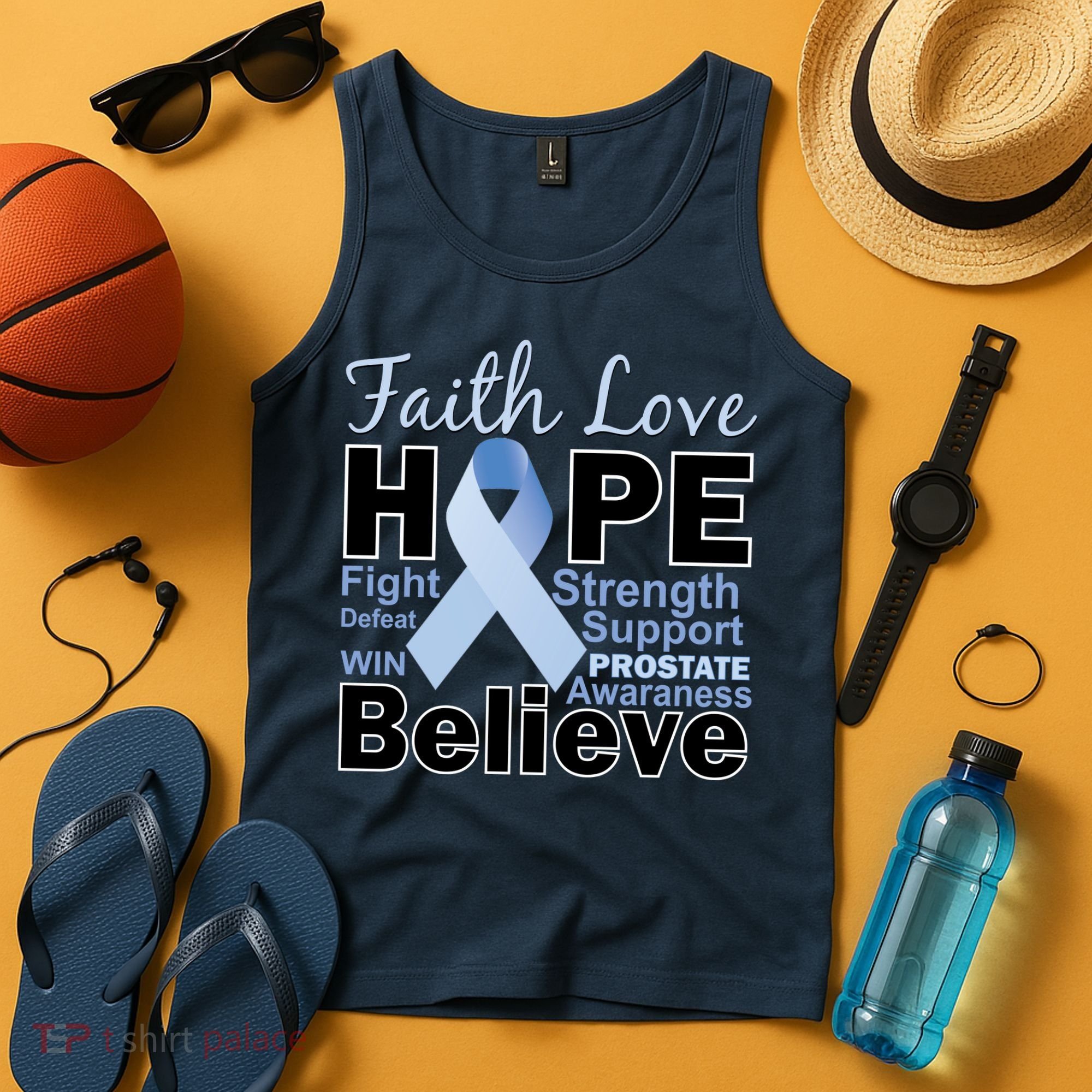 Prostate Cancer Awareness Faith Hope Tank Top