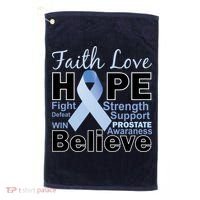 Prostate Cancer Awareness Faith Hope Golf Towel thumb 0