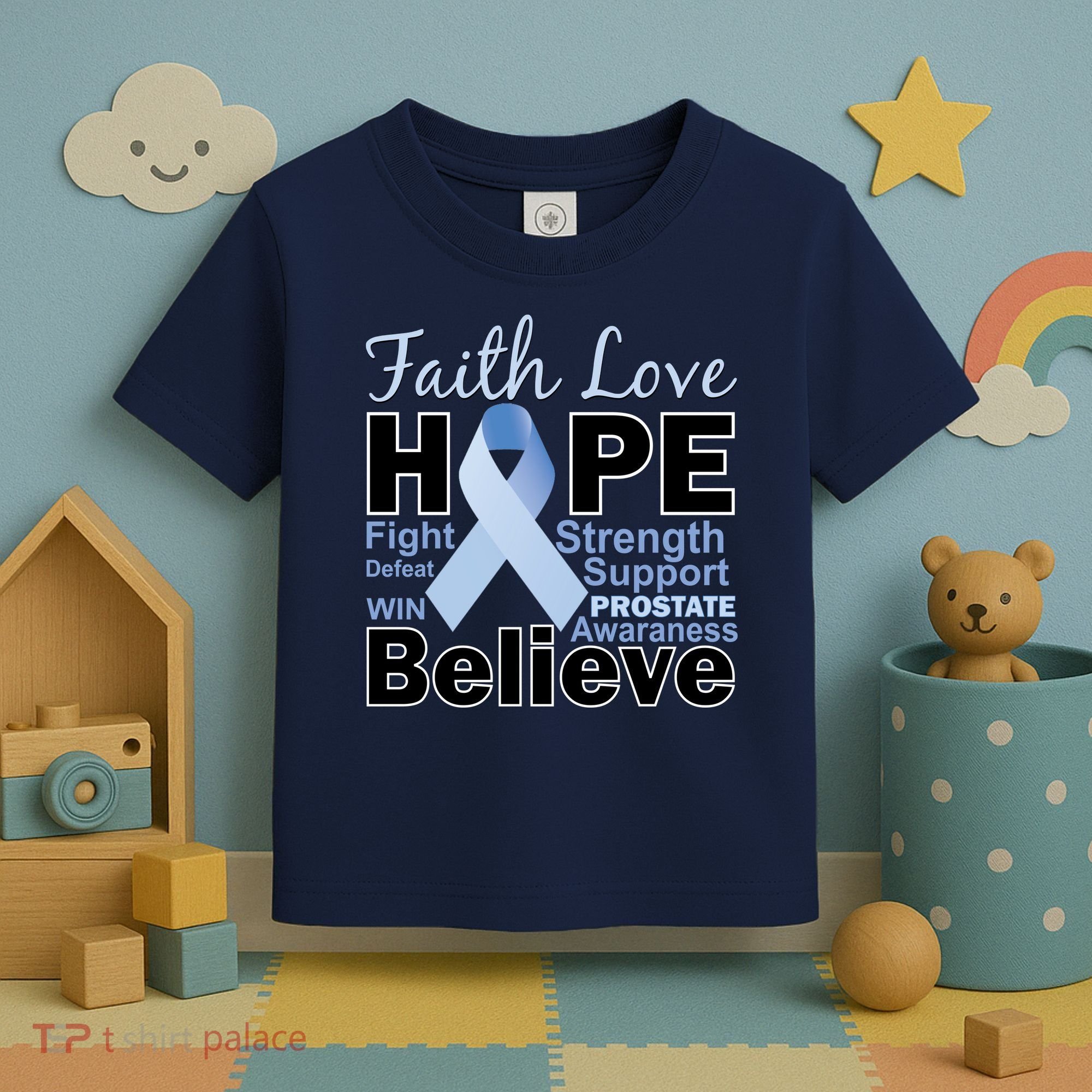 Prostate Cancer Awareness Faith Hope Toddler T-Shirt