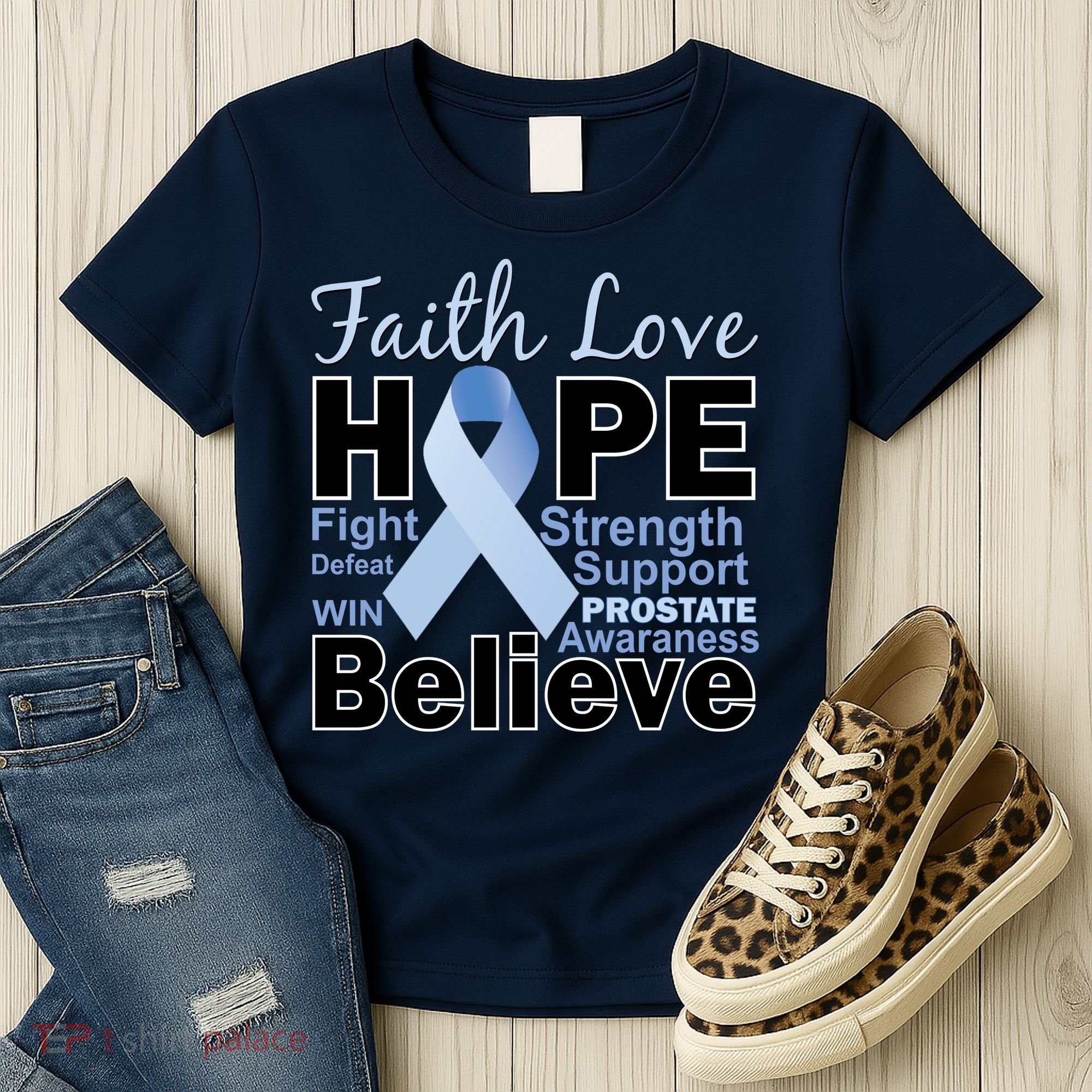 Prostate Cancer Awareness Faith Hope Women's T-Shirt