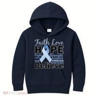 Prostate Cancer Awareness Faith Hope Kids Hoodie thumb 0
