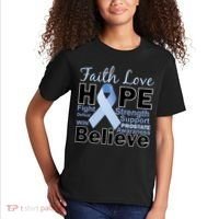 Prostate Cancer Awareness Faith Hope Kids T-Shirt thumb 2