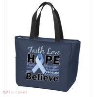 Prostate Cancer Awareness Faith Hope Tote Bag thumb 3