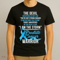 Prostate Cancer Warrior I Am The Storm T-Shirt thumb 3