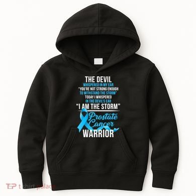 Prostate Cancer Warrior I Am The Storm Kids Hoodie