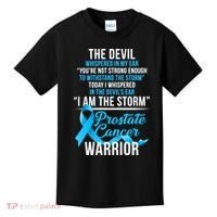 Prostate Cancer Warrior I Am The Storm Kids T-Shirt thumb 0