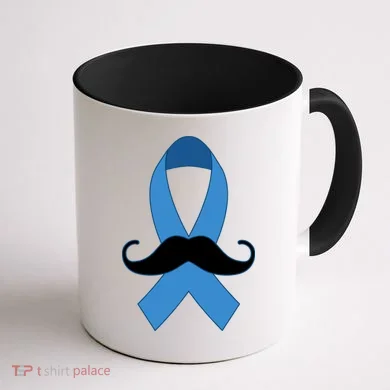 Prostate Mustache Ribbon Coffee Mug back