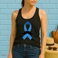 Prostate Mustache Ribbon Women's Tank Top thumb 2