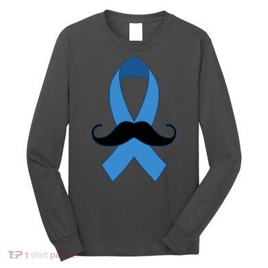 Prostate Mustache Ribbon Long Sleeve Shirt