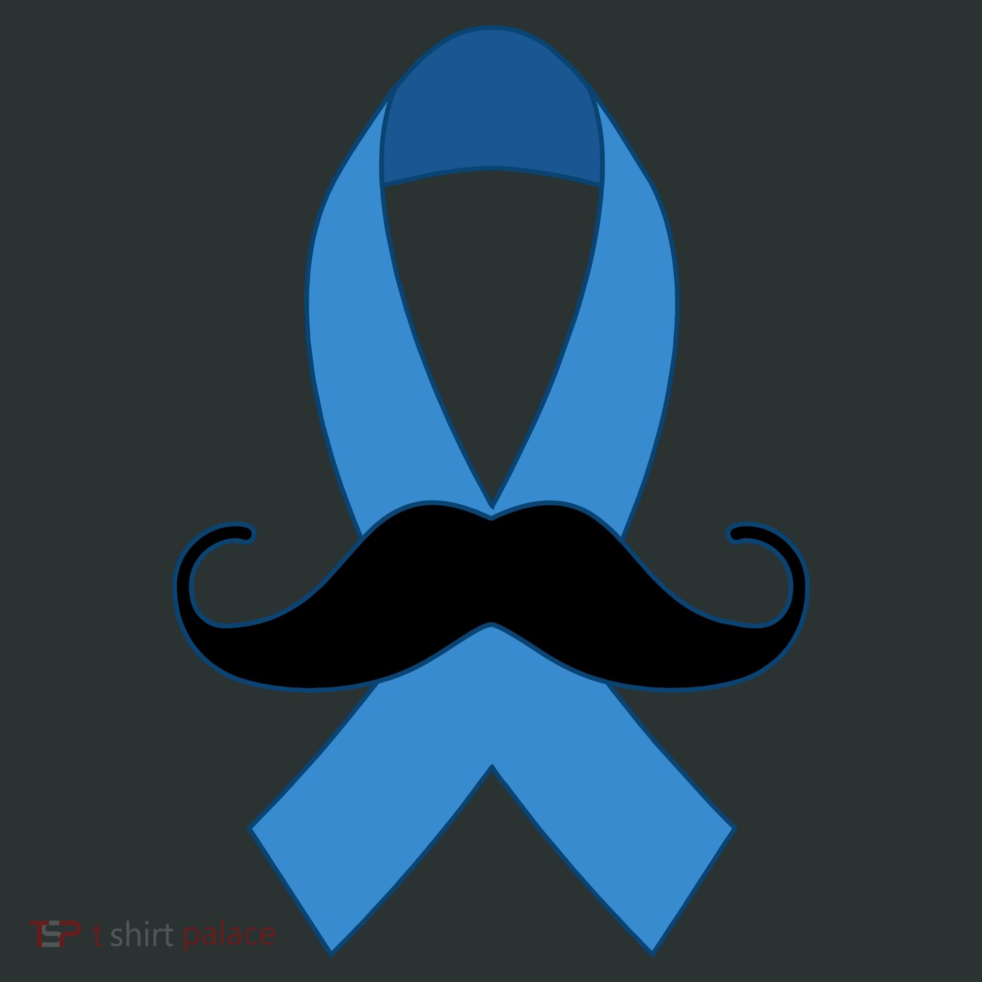 Prostate Mustache Ribbon Button