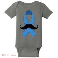 Prostate Mustache Ribbon Baby Bodysuit thumb 0