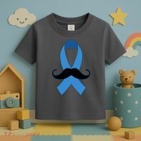 Prostate Mustache Ribbon Toddler T-Shirt thumb 3