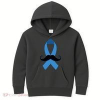 Prostate Mustache Ribbon Kids Hoodie thumb 0