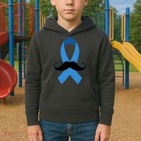 Prostate Mustache Ribbon Kids Hoodie thumb 2