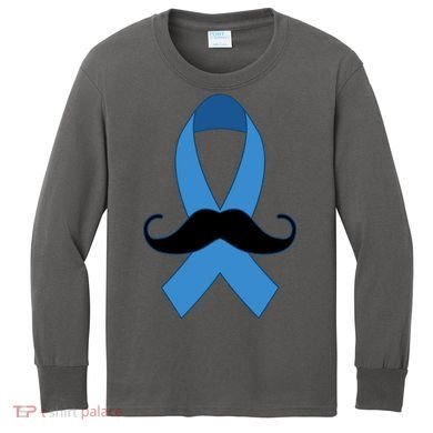 Prostate Mustache Ribbon Kids Long Sleeve Shirt
