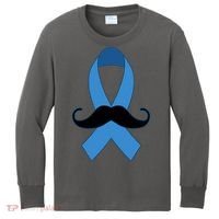Prostate Mustache Ribbon Kids Long Sleeve Shirt thumb 0