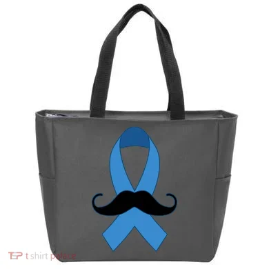 Prostate Mustache Ribbon Tote Bag