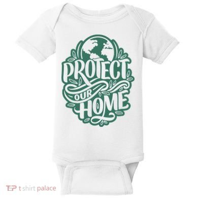 Protect Our Home Earth Day Baby Bodysuit