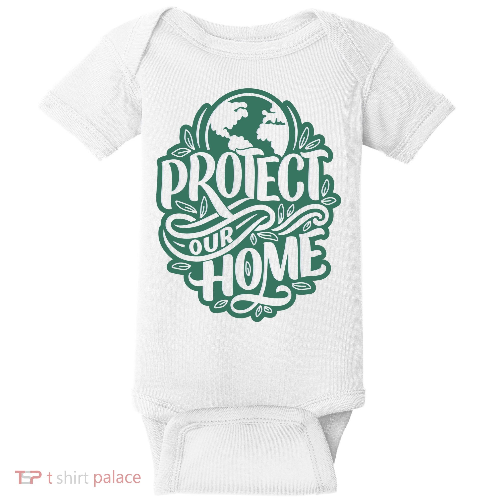 Protect Our Home Earth Day Baby Bodysuit