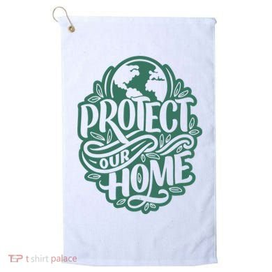 Protect Our Home Earth Day Golf Towel