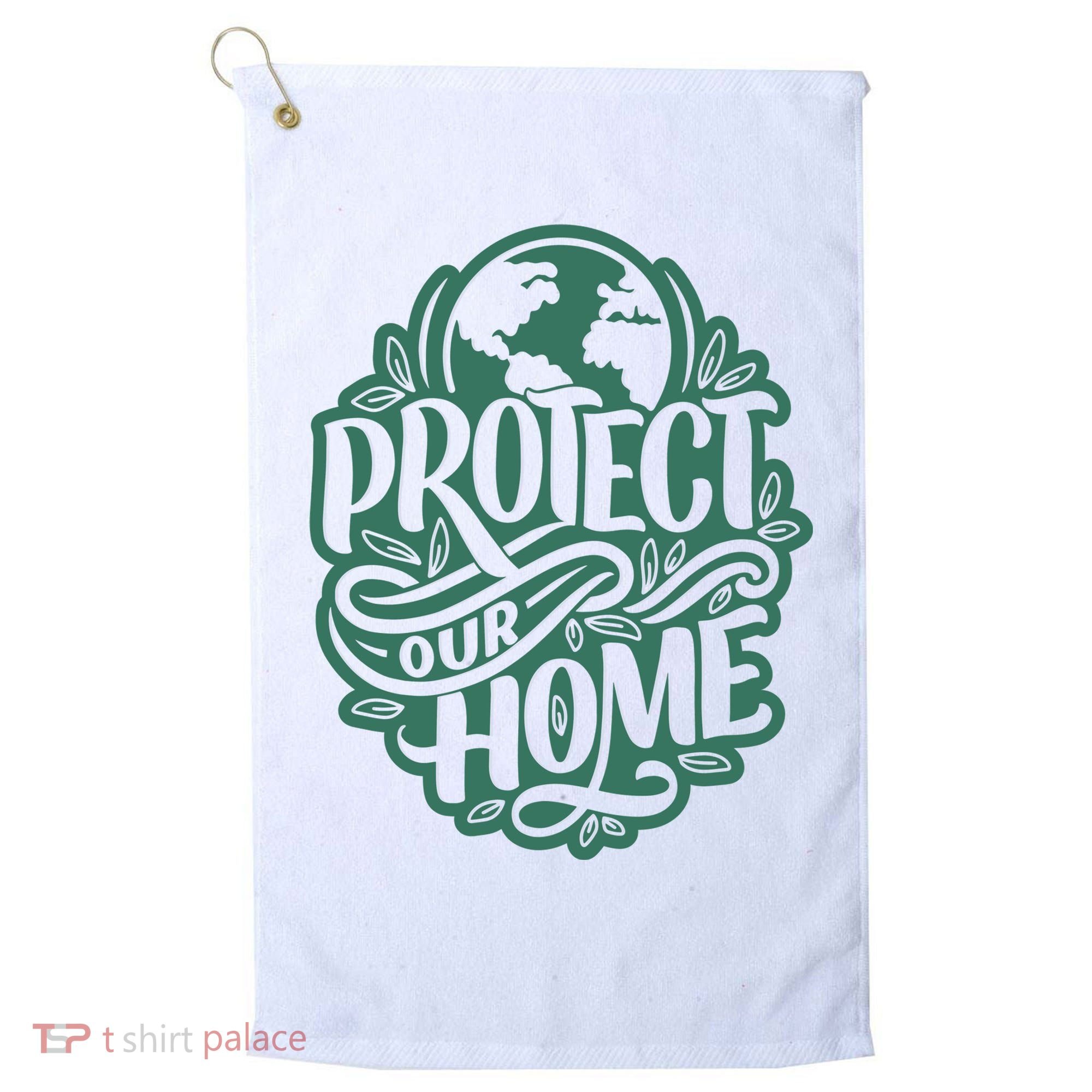 Protect Our Home Earth Day Golf Towel