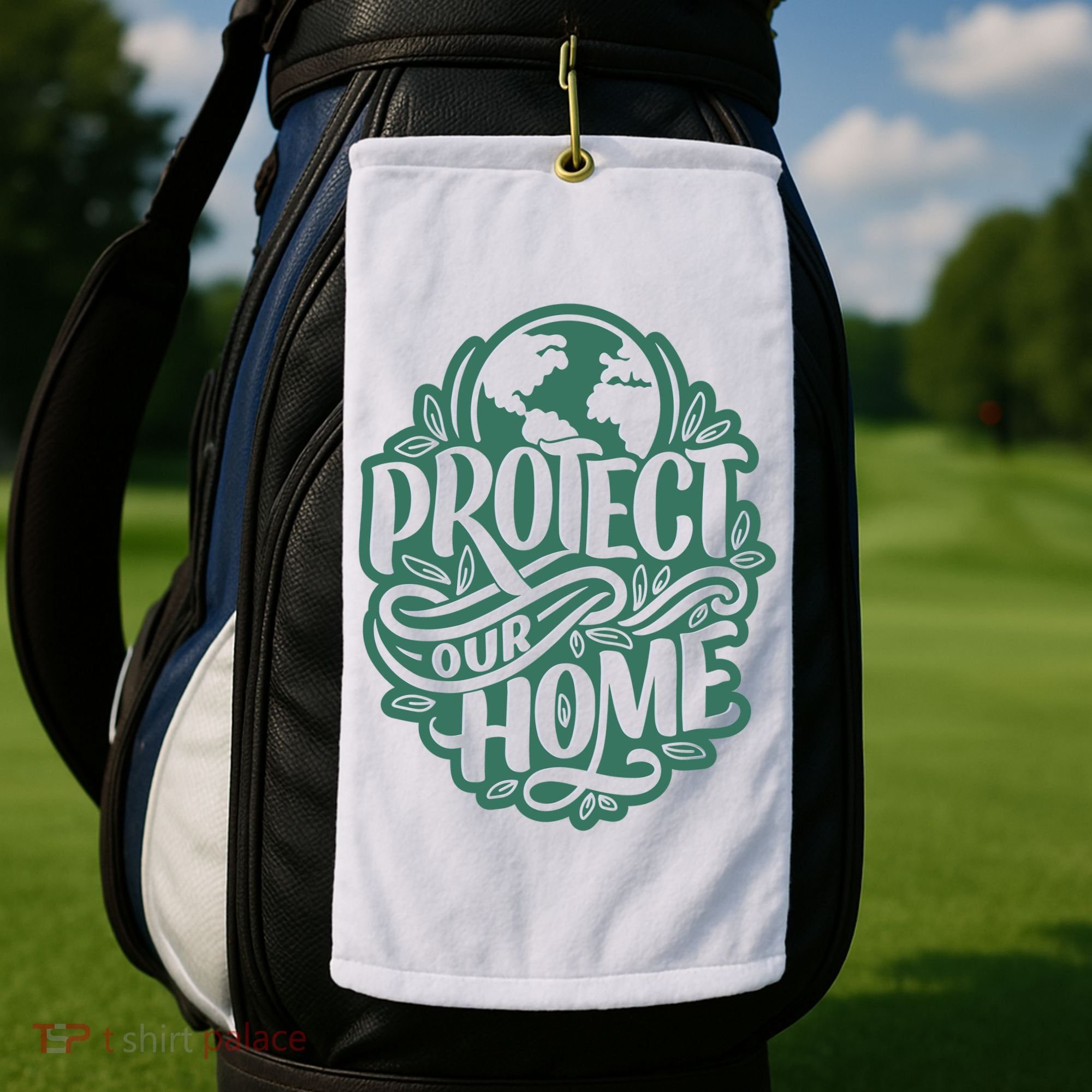 Protect Our Home Earth Day Golf Towel