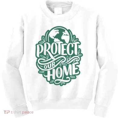 Protect Our Home Earth Day Kids Sweatshirt