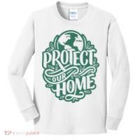 Protect Our Home Earth Day Kids Long Sleeve Shirt thumb 0