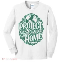 Protect Our Home Earth Day Kids Long Sleeve Shirt thumb 0