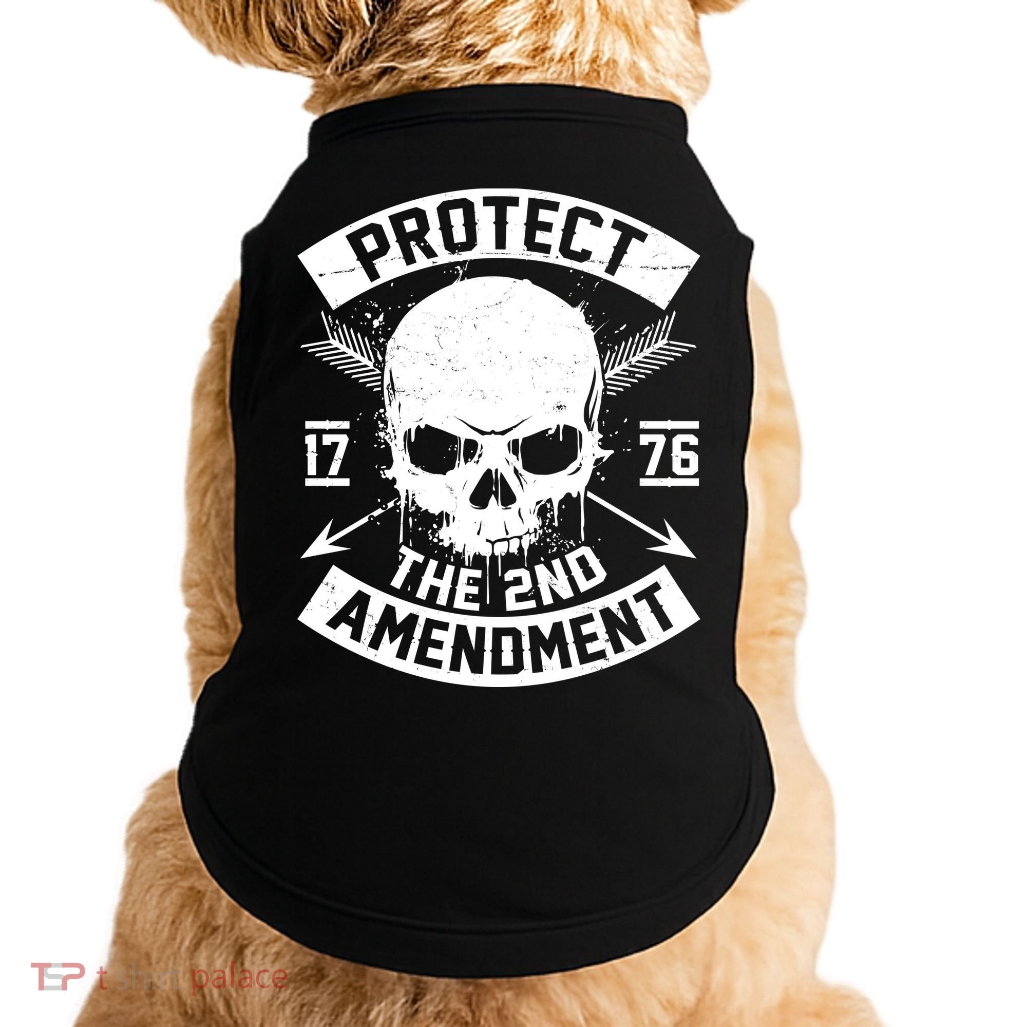 Protect The 2nd Amendment 1776 Arrow Skull Doggie Tank
