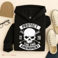 Protect The 2nd Amendment 1776 Arrow Skull Hoodie thumb 4