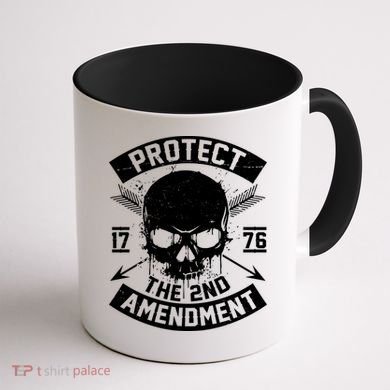 Protect The 2nd Amendment 1776 Arrow Skull Coffee Mug back