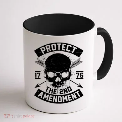 Protect The 2nd Amendment 1776 Arrow Skull Coffee Mug back