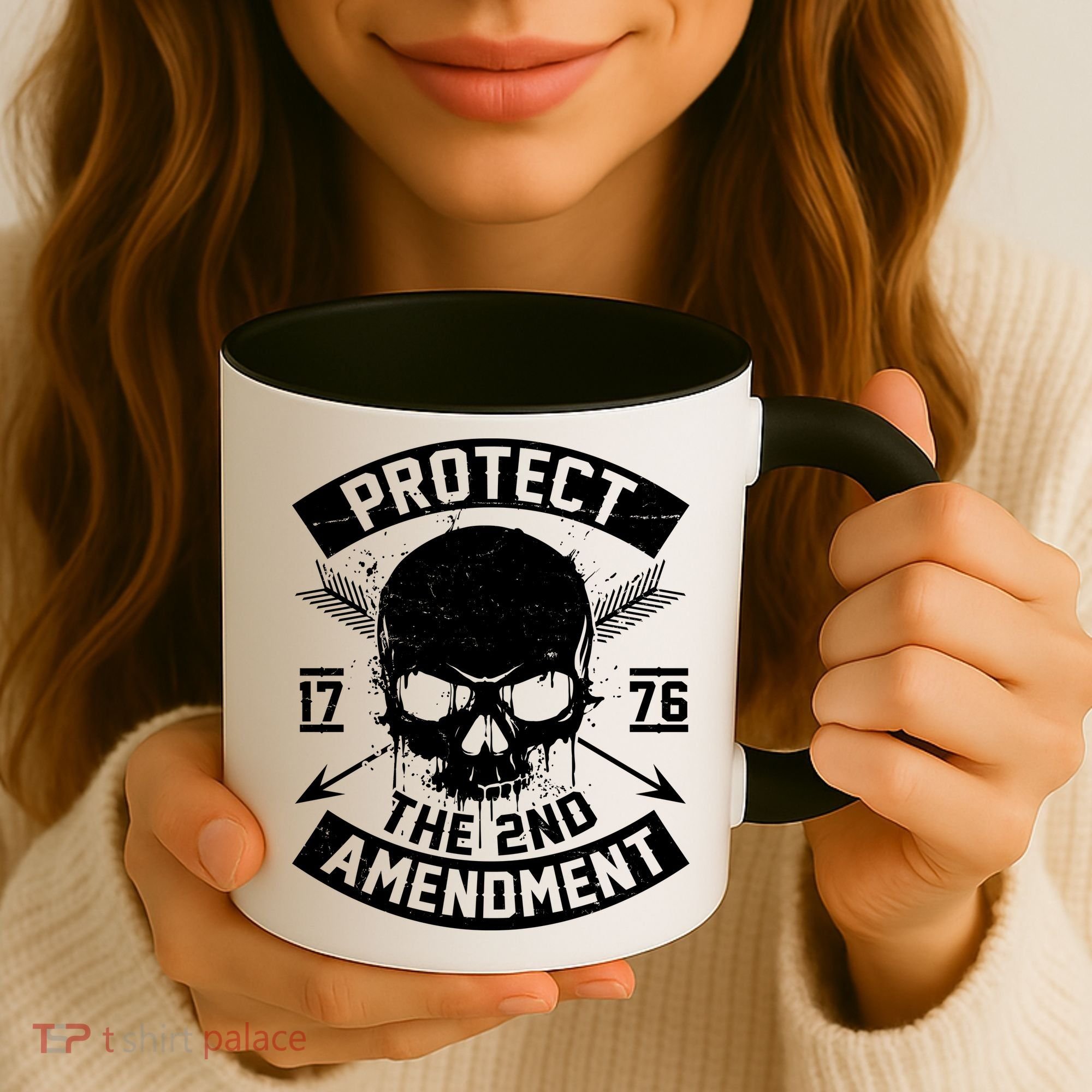 Protect The 2nd Amendment 1776 Arrow Skull Coffee Mug