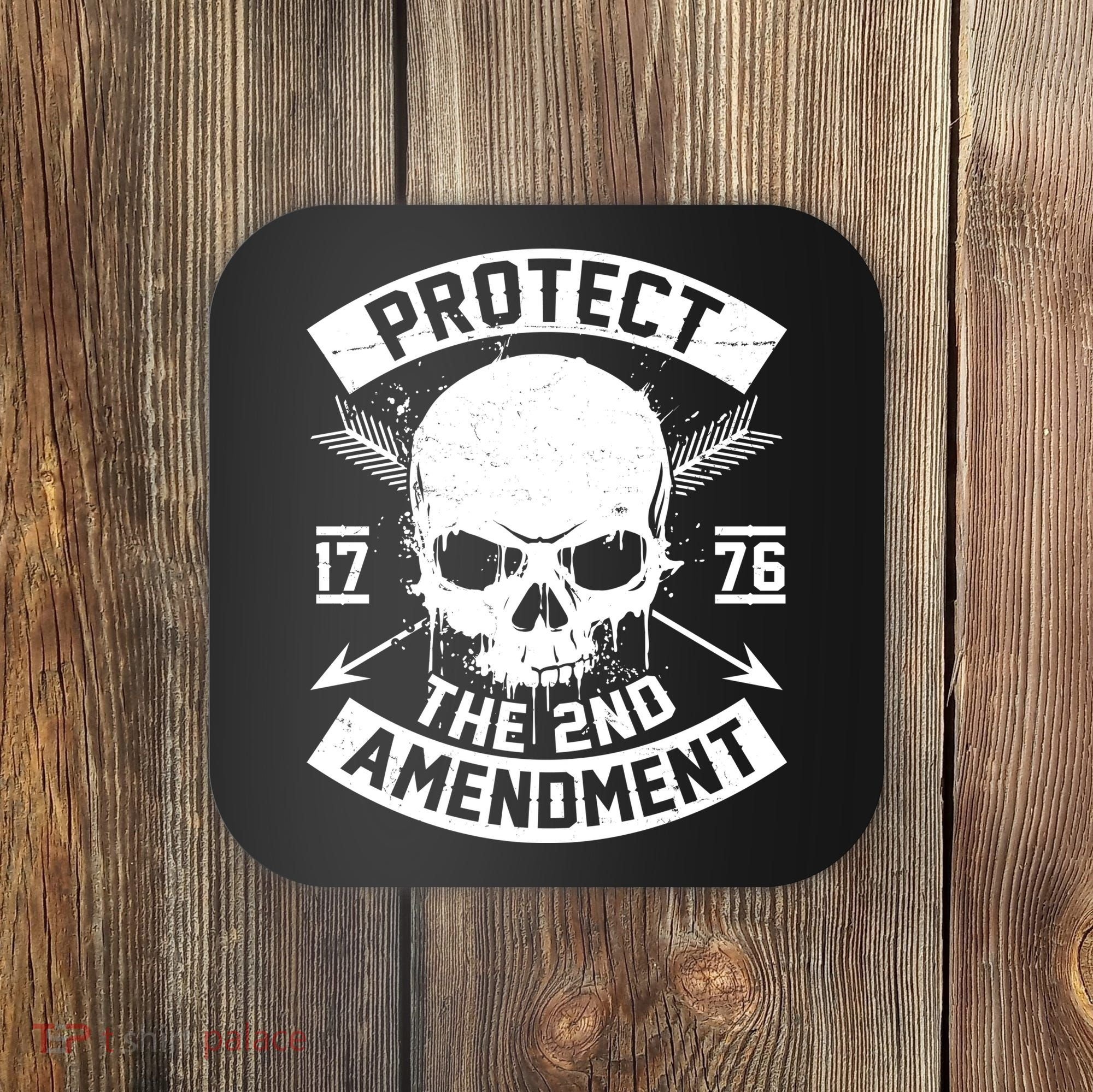 Protect The 2nd Amendment 1776 Arrow Skull Coaster