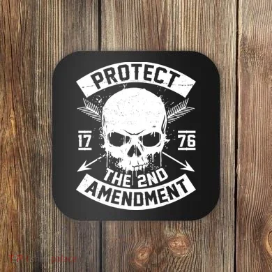 Protect The 2nd Amendment 1776 Arrow Skull Coaster