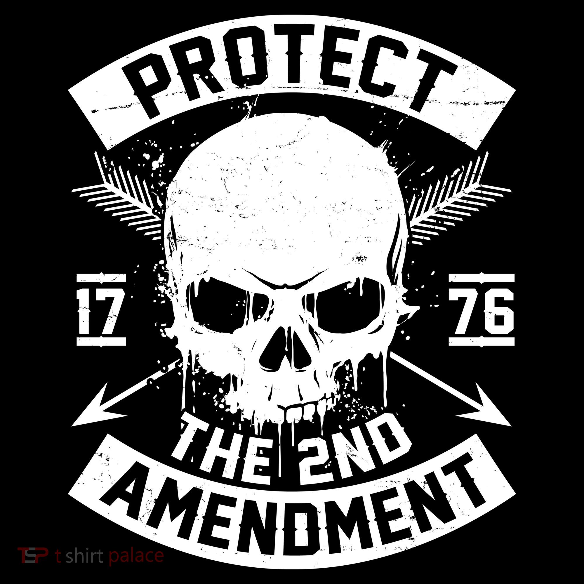 Protect The 2nd Amendment 1776 Arrow Skull Coaster