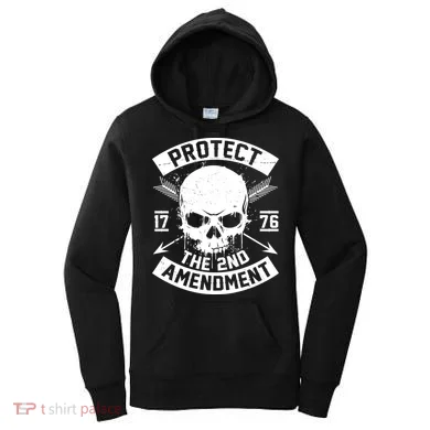 Protect The 2nd Amendment 1776 Arrow Skull Women's Hoodie