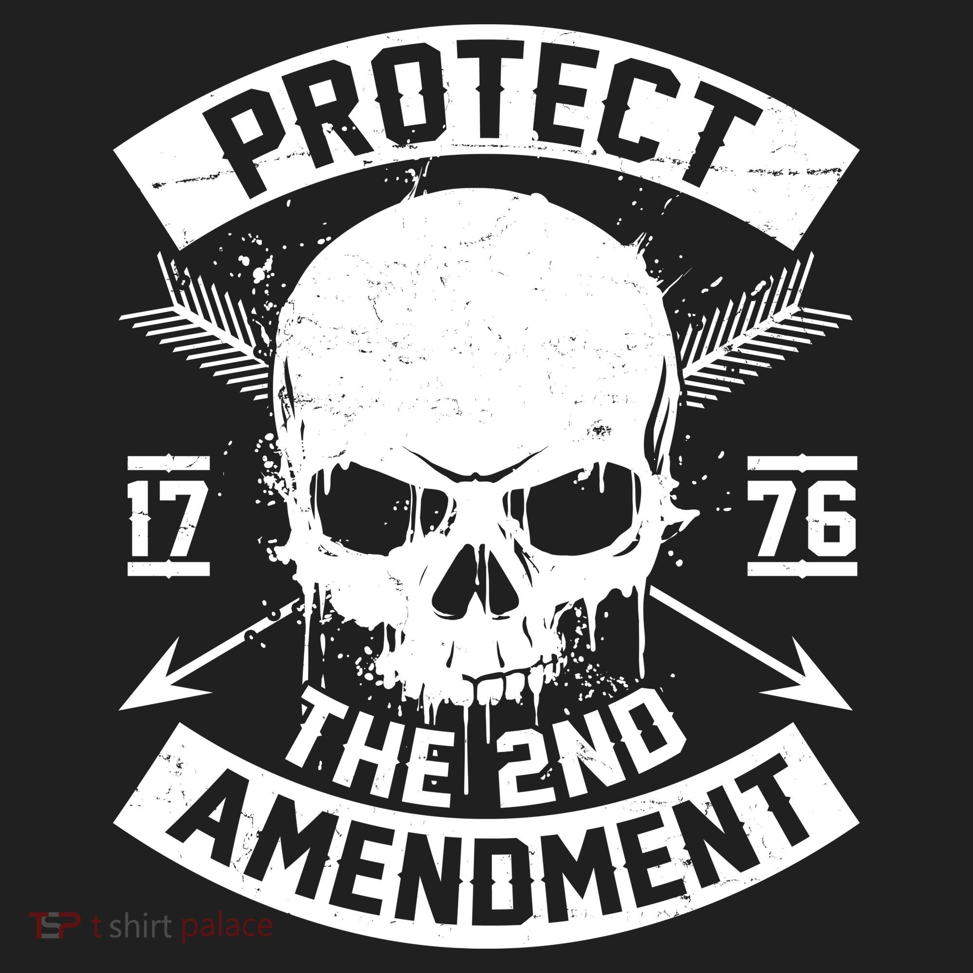 Protect The 2nd Amendment 1776 Arrow Skull Tumbler