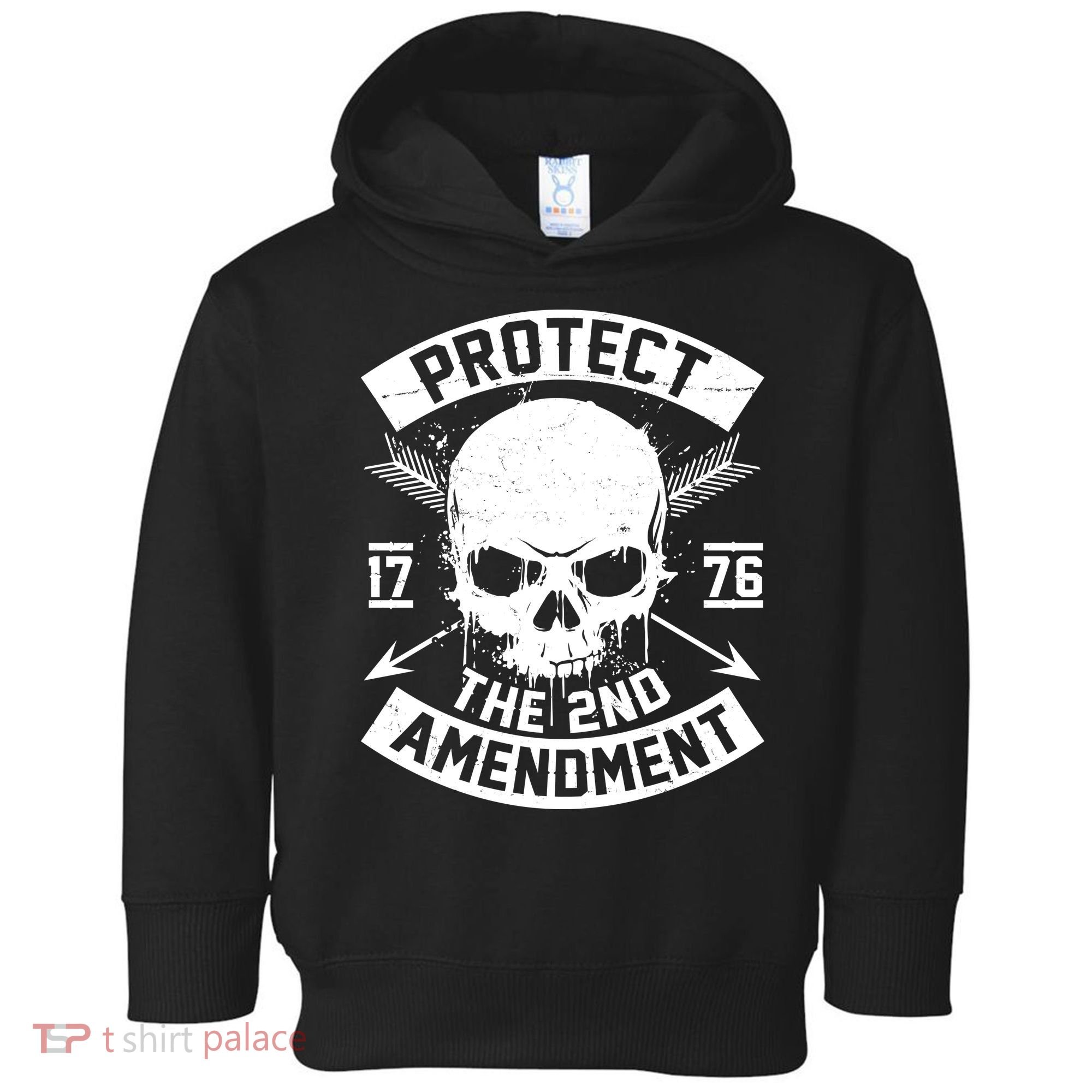 Protect The 2nd Amendment 1776 Arrow Skull Toddler Hoodie