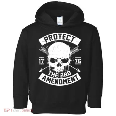 Protect The 2nd Amendment 1776 Arrow Skull Toddler Hoodie