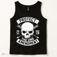 Protect The 2nd Amendment 1776 Arrow Skull Tank Top thumb 2