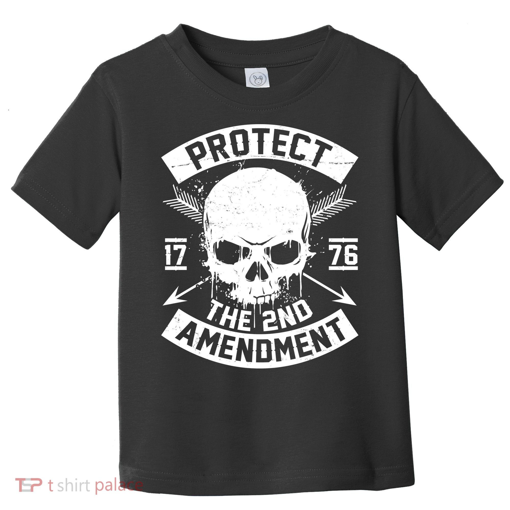 Protect The 2nd Amendment 1776 Arrow Skull Toddler T-Shirt