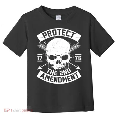 Protect The 2nd Amendment 1776 Arrow Skull Toddler T-Shirt