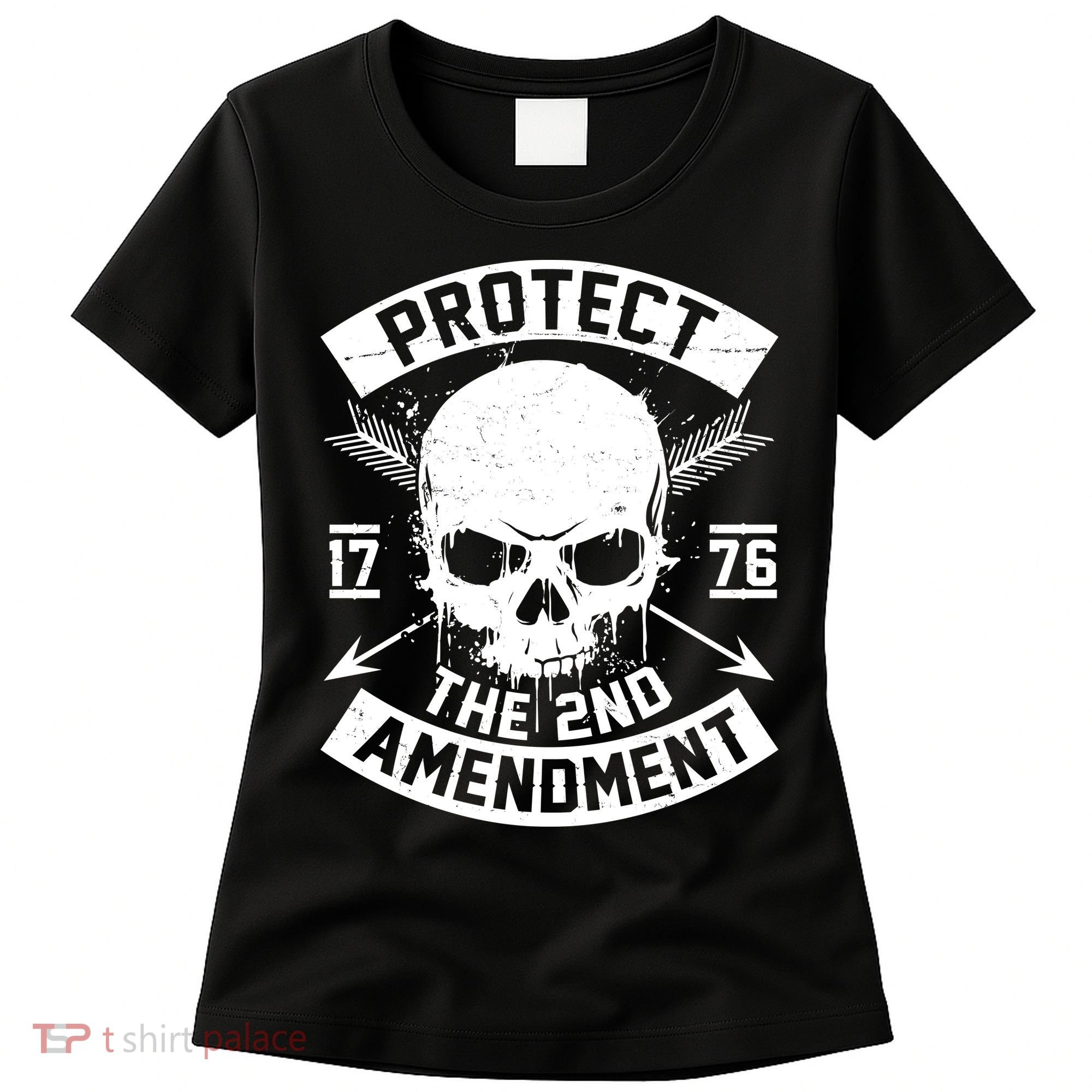 Protect The 2nd Amendment 1776 Arrow Skull Women's T-Shirt